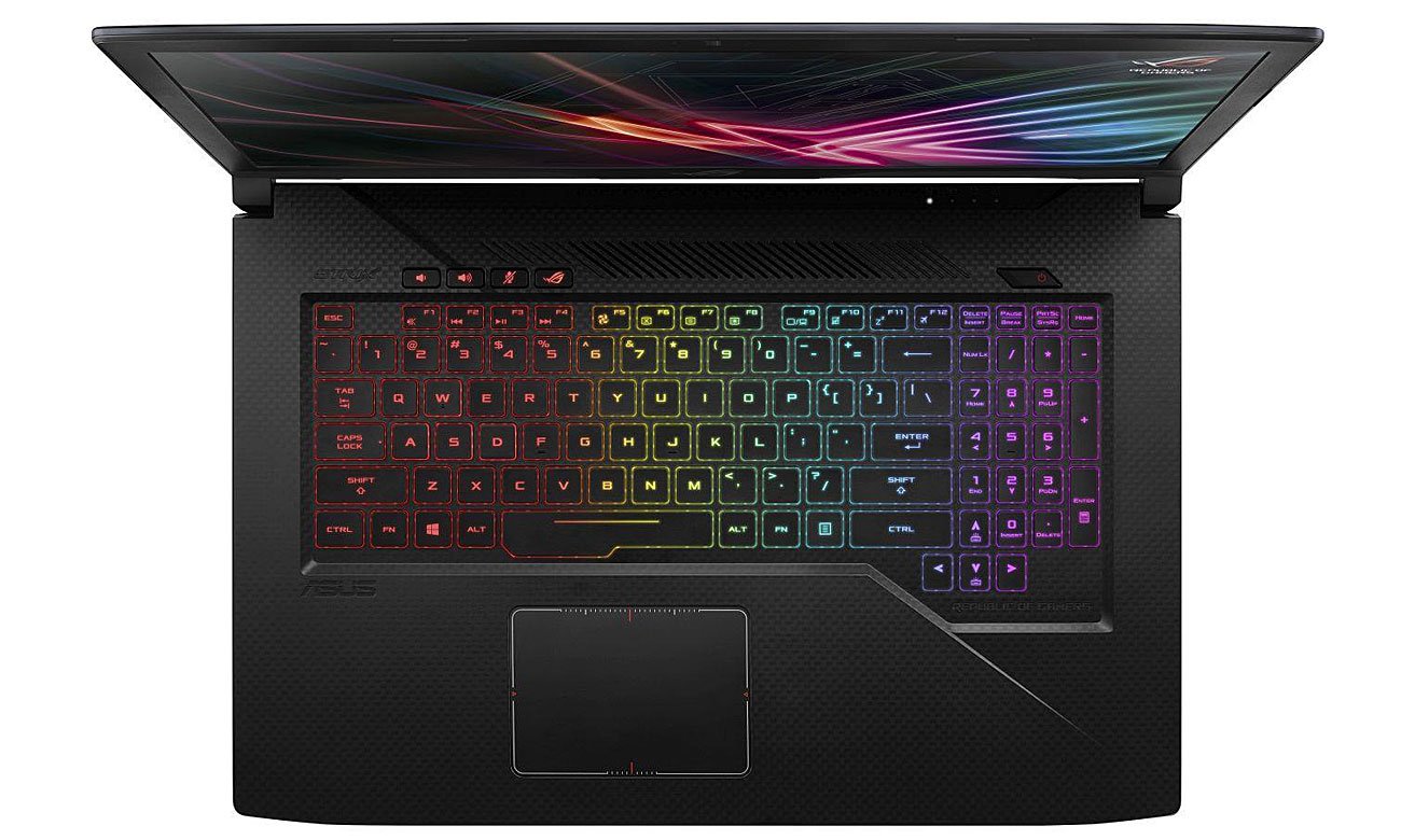 ASUS ROG Strix GL703VM Gamingowa klawiatura z podświetleniem ASUS AURA RGB
