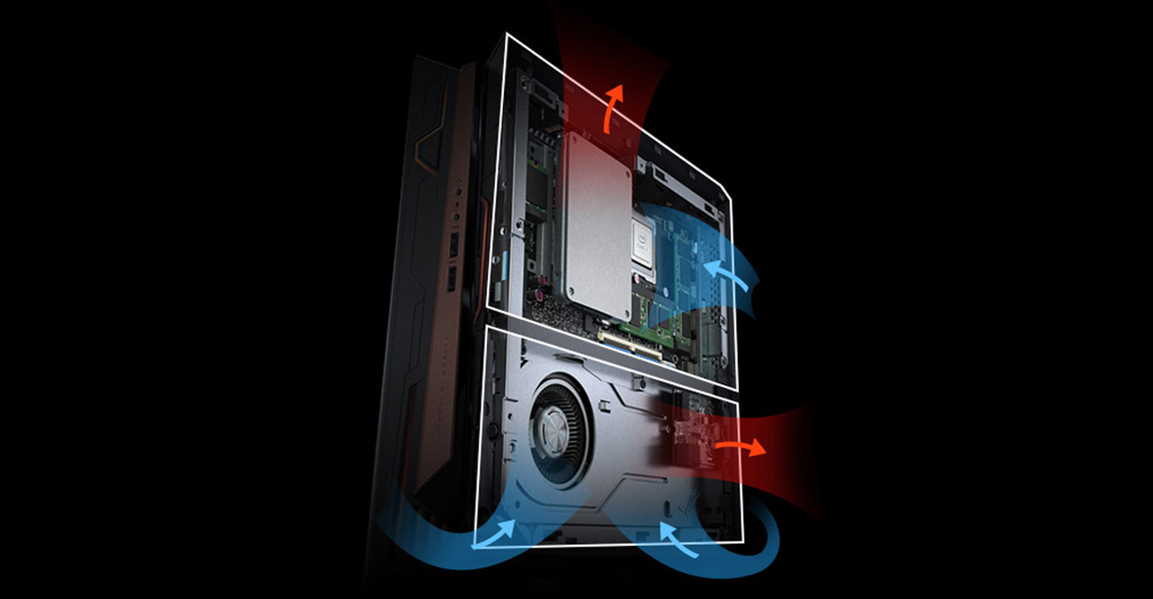 ASUS GR8 II-T032Z ciche chłodzenie