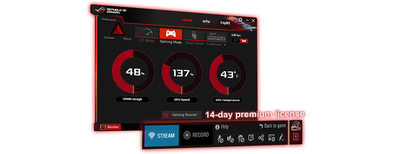 GPU Tweak II z XSplit Gamecaster