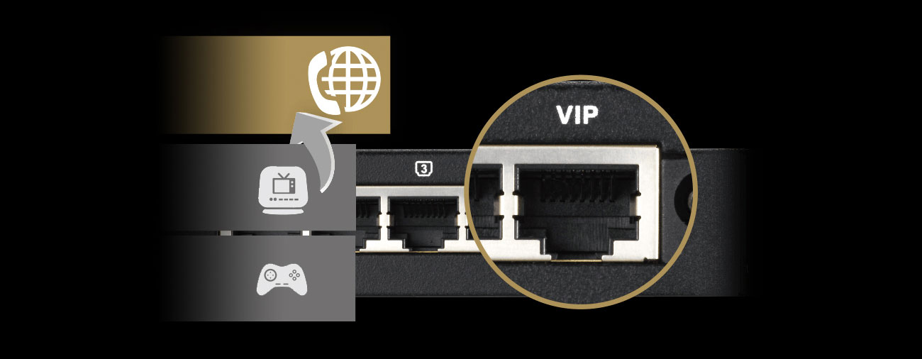 Switch 8p ASUS GX-U1081 - Port VIP QoS