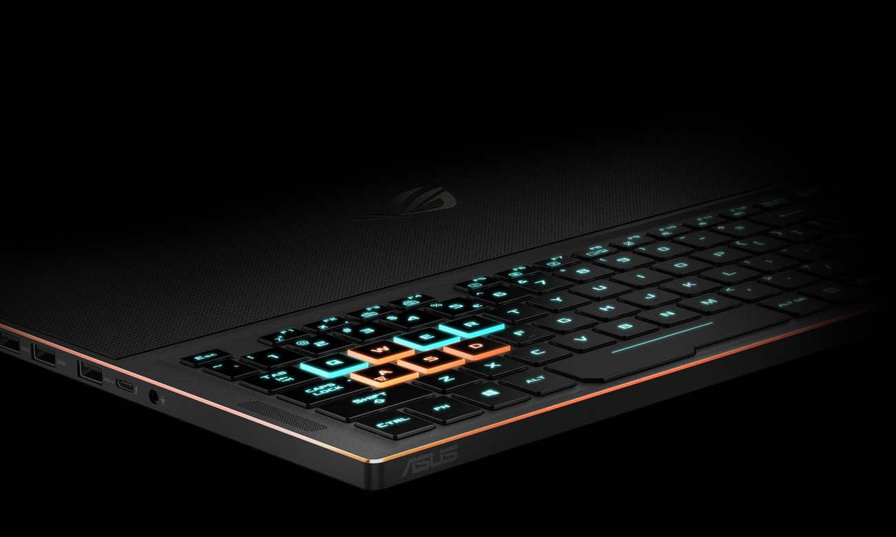 ASUS ROG Zephyrus GX501GI system AURA RGB ergonomiczna klawiatura podświetlana