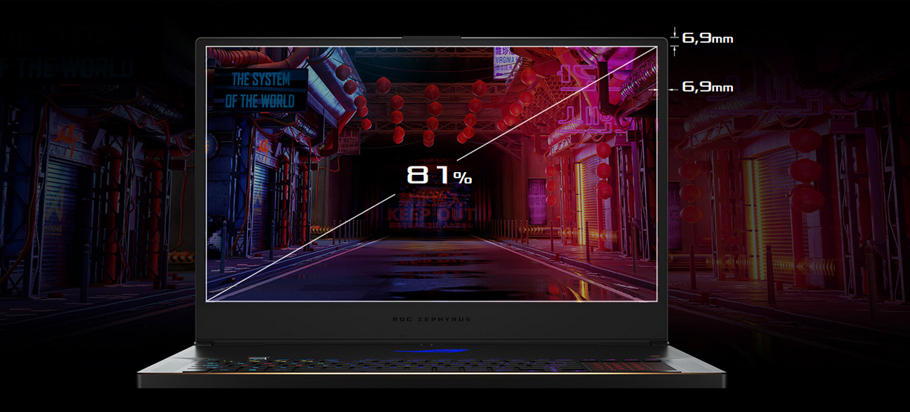 ASUS ROG Zephyrus S matryca klasy IPS SDR