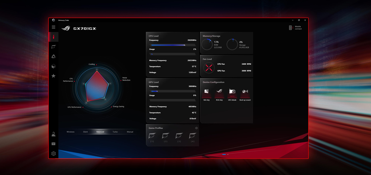 ASUS ROG Zephyrus S oprogramowanie ORG Armoury Crate
