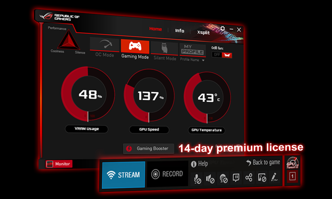 GPU Tweak II z XSplit Gamecaster