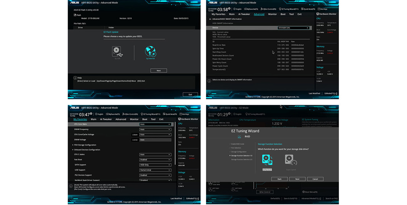 BIOS UEFI ASUS Z170M-E D3