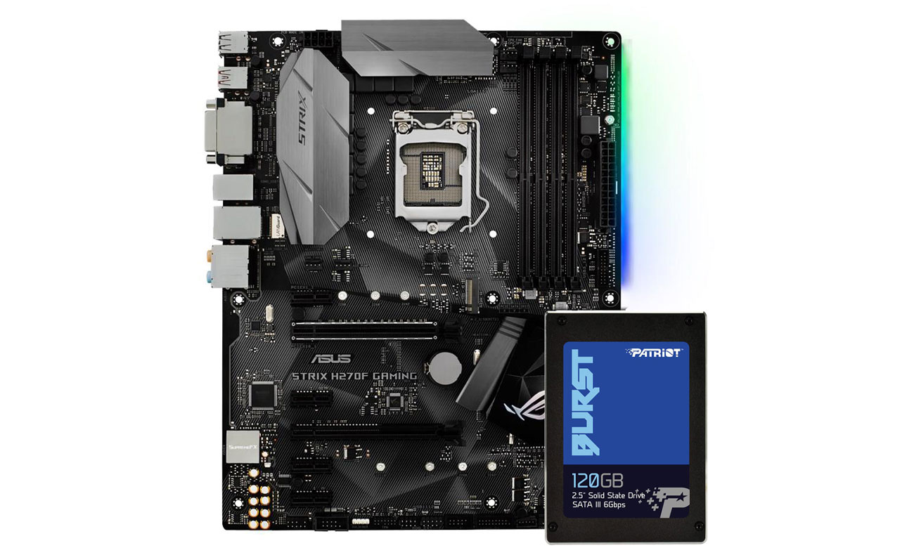 Zestaw podzespołów ASUS ROG STRIX H270F GAMING + 120GB 2,5 BURST SATA SSD