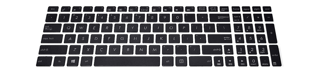 Laptop ASUS K555LB-XO718 pełnowymiarowa klawiatura chiclet pisanie wygoda pracy