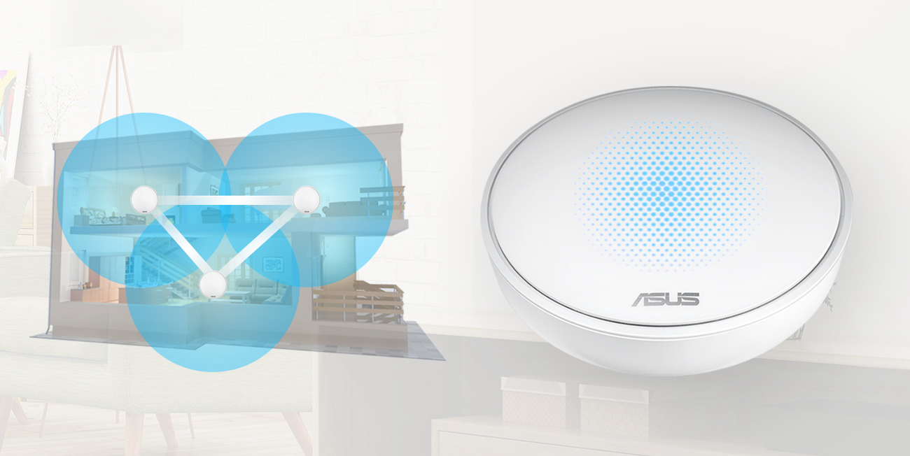 System Wi-Fi ASUS Lyra zestaw 3szt. MAP-AC2200
