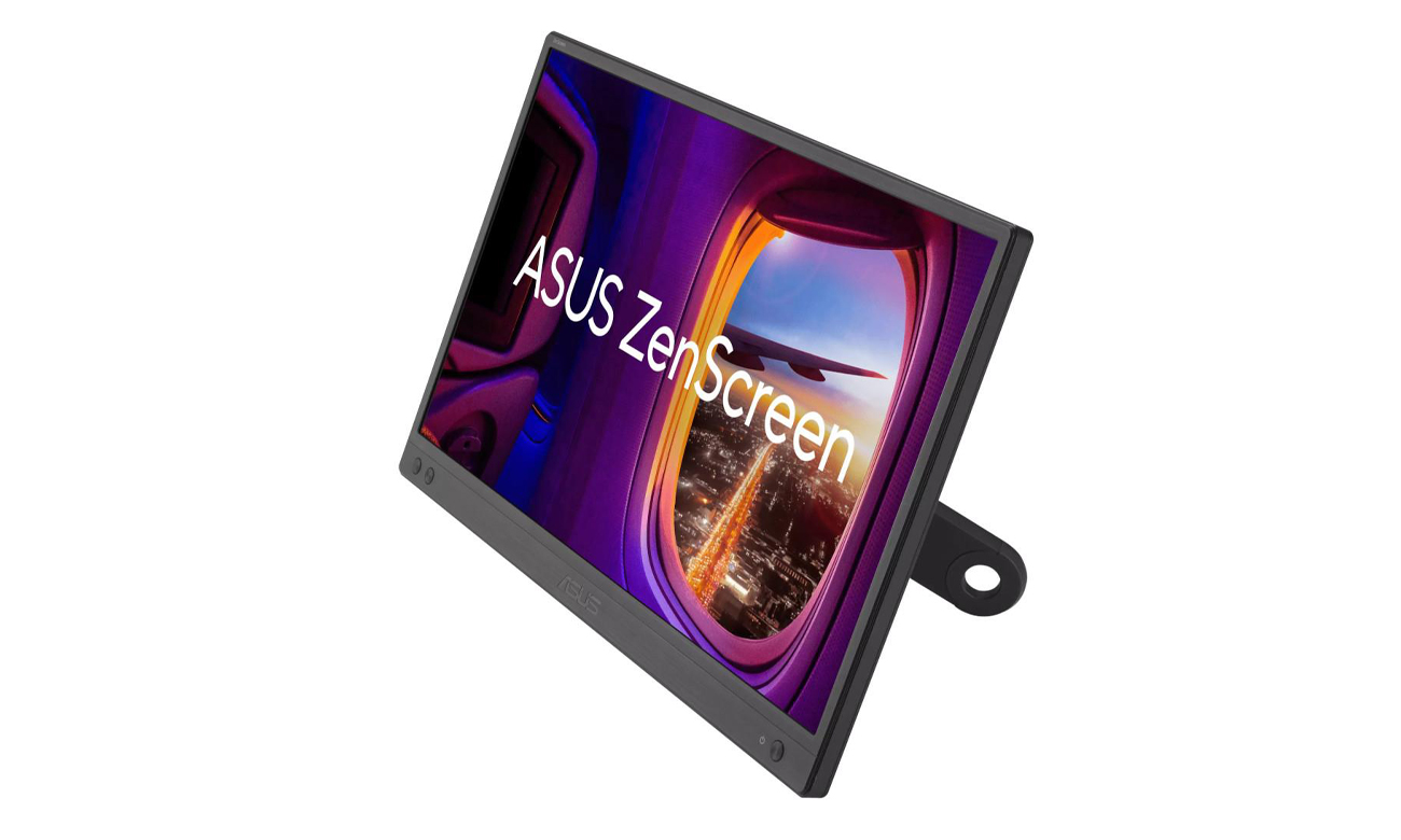 ASUS ZenScreen MB166CR widok z boku pod kątem