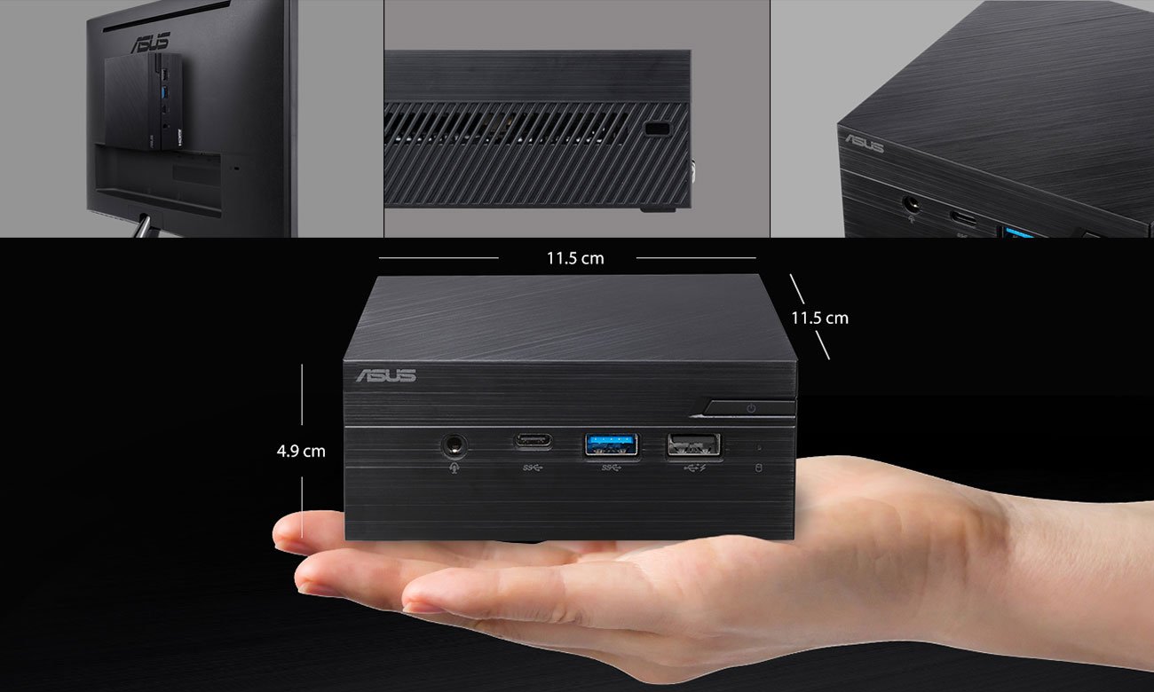 ASUS Mini PC PN40 Nowoczesny design o niewielkich rozmiarach