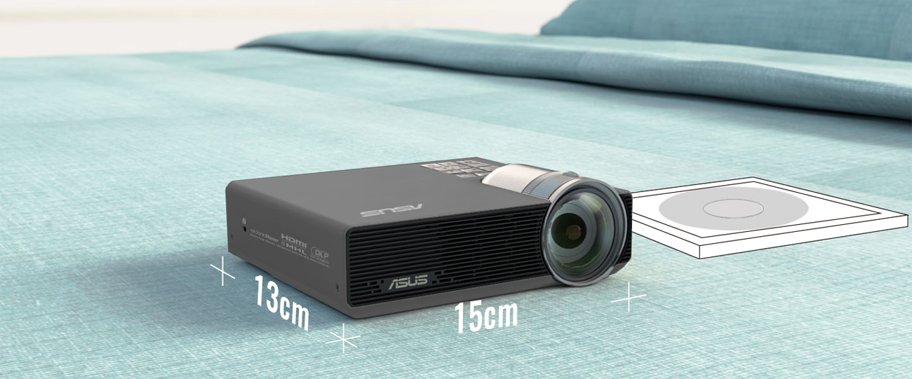 Projektor ASUS P3E Kompaktowy rozmiar