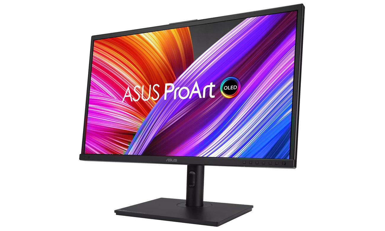 ASUS ProArt OLED PA27DCE-K widok z przodu pod kątem