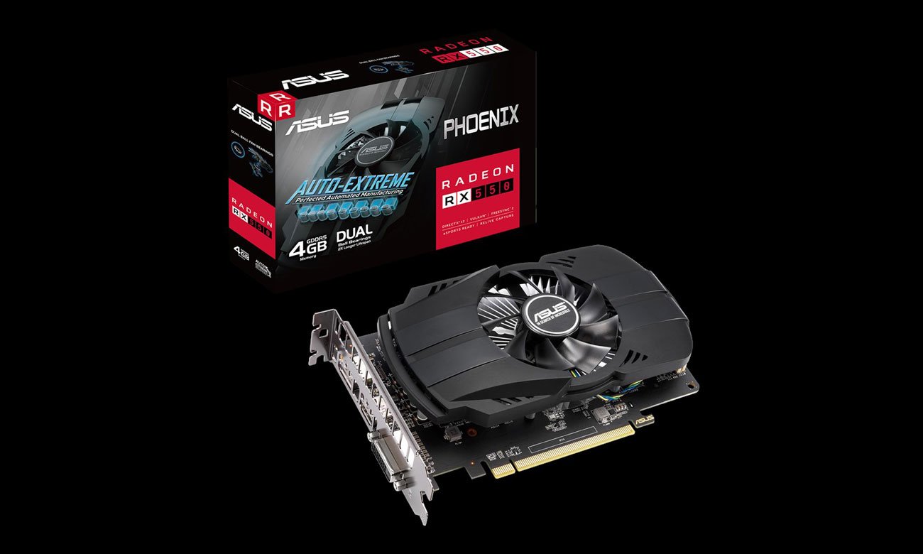Karta graficzna AMD ASUS Radeon RX 550 Phoenix EVO 4GB GDDR5 PH-RX550-4G-EVO