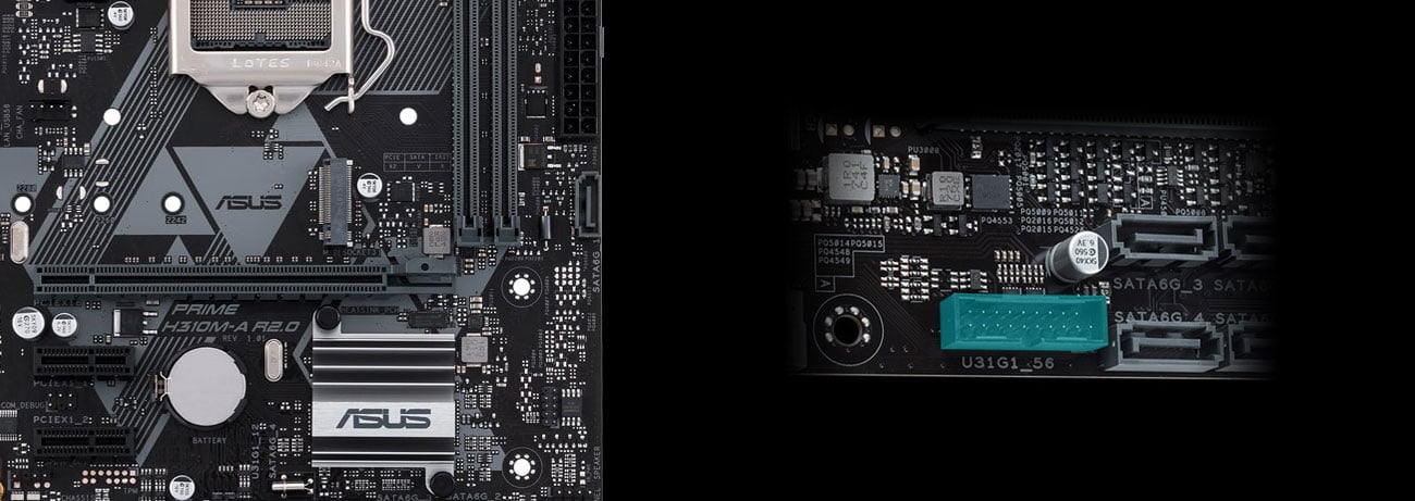 ASUS PRIME H310M-A R2.0 M.2, USB 3.1 Gen1