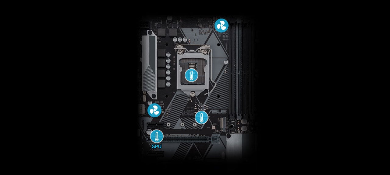 Płyta główna Asus PRIME H310M-K Sterowanie chłodzeniem