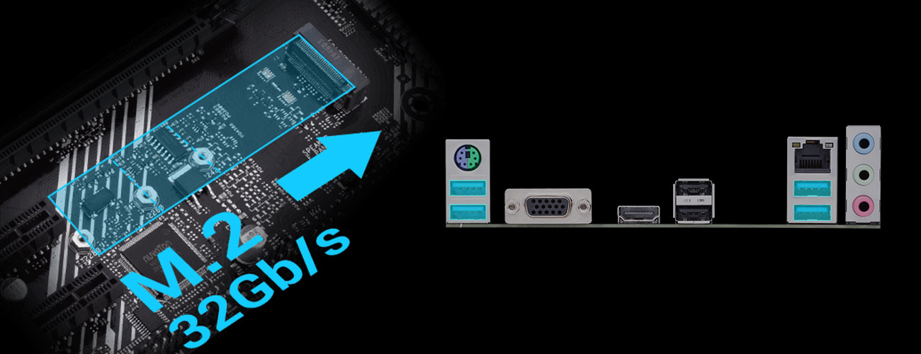 ASUS PRIME A520M-K - Złącza M.2, USB