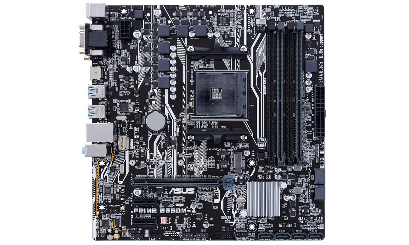 Płyta główna ASUS PRIME B350M-A Przód