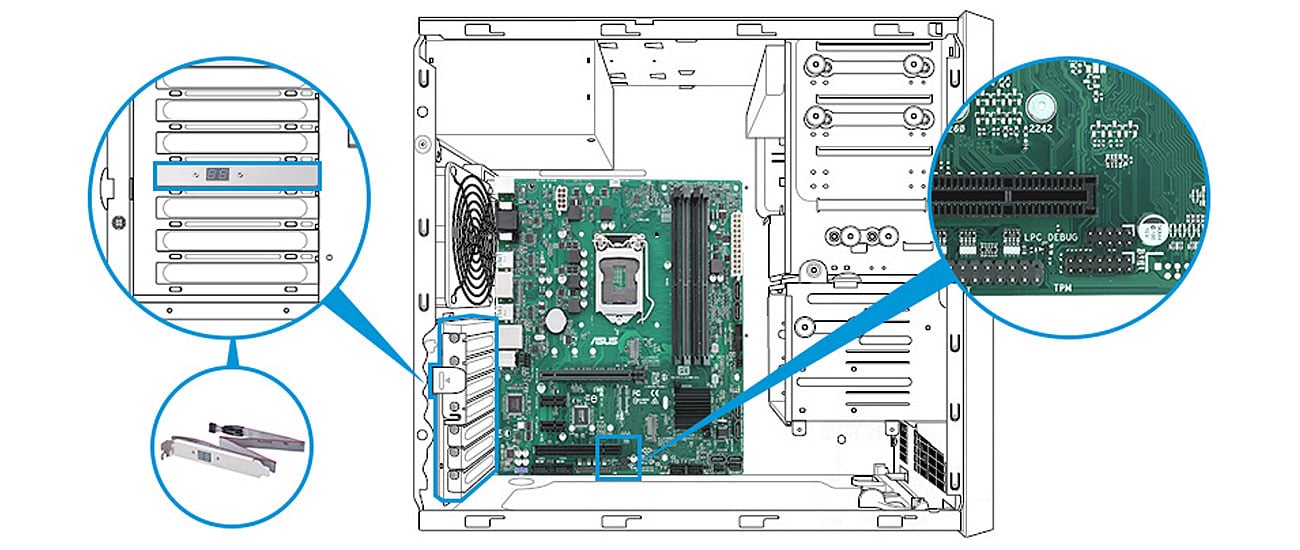 ASUS PRIME B360M-C Łatwe diagnozowanie problemów ASUS Debug