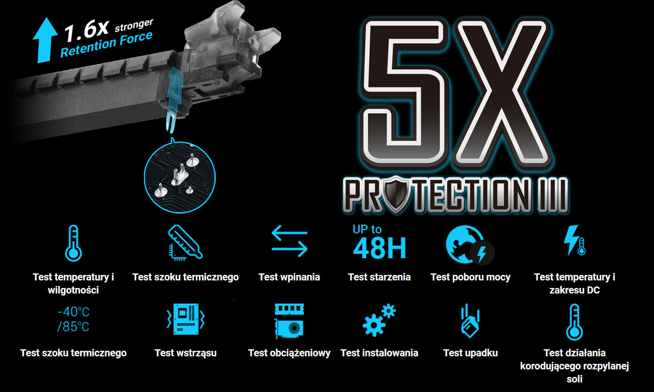 Asus Prime B360M-D Zaprojektowana dla trwałości, 5X Protection III