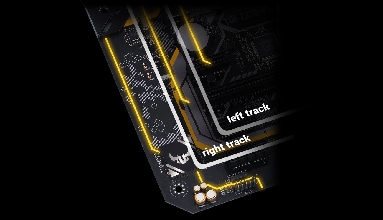 ASUS PRIME B450M-PLUS ekranowana ścieżka audio