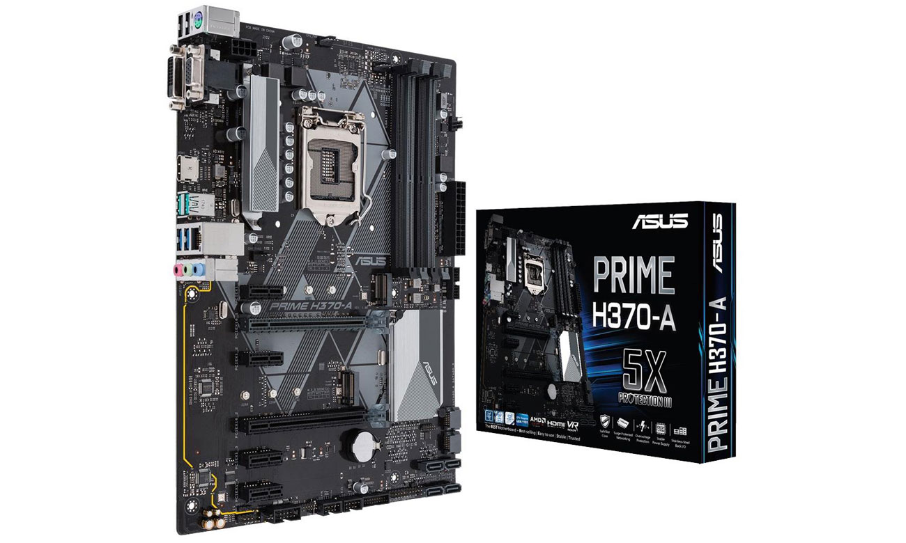 ASUS PRIME H370-A Wydajna i wytrzymała płyta główna