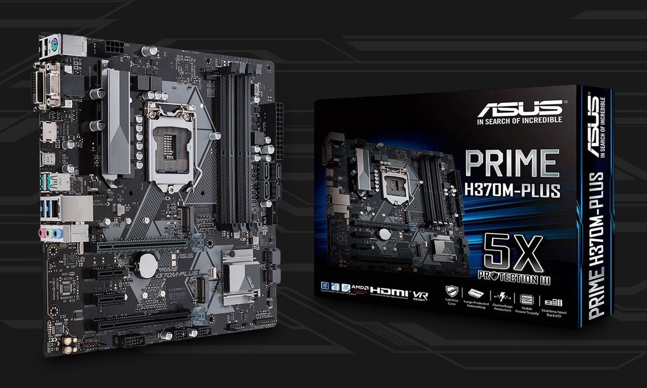 ASUS PRIME H370M-PLUS Wydajna i wytrzymała płyta główna