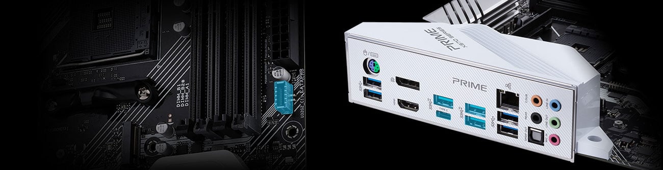 ASUS PRIME X570-PRO - Złącza LAN, USB