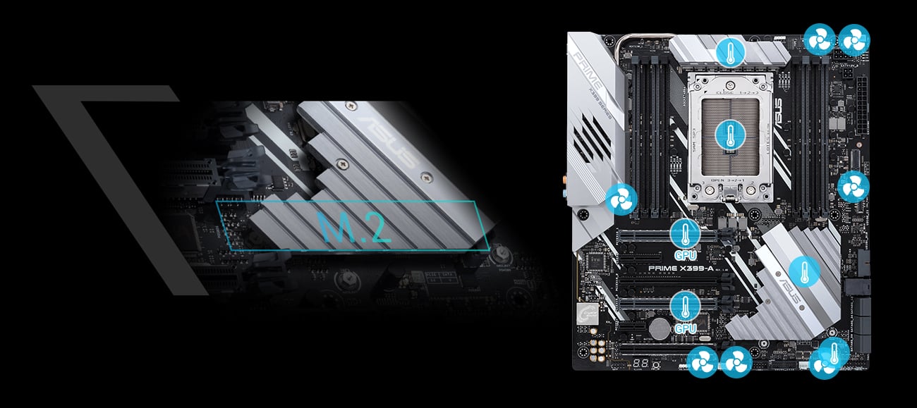 ASUS PRIME X399-A Chłodzenie Fan Xpert 4