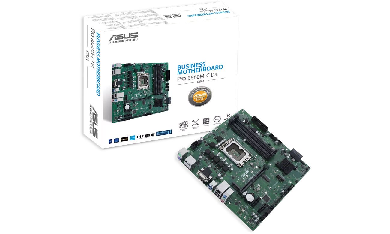 Płyta główna Socket 1700 ASUS PRO B660M-C CSM DDR4 90MB19B0-M0EAYC