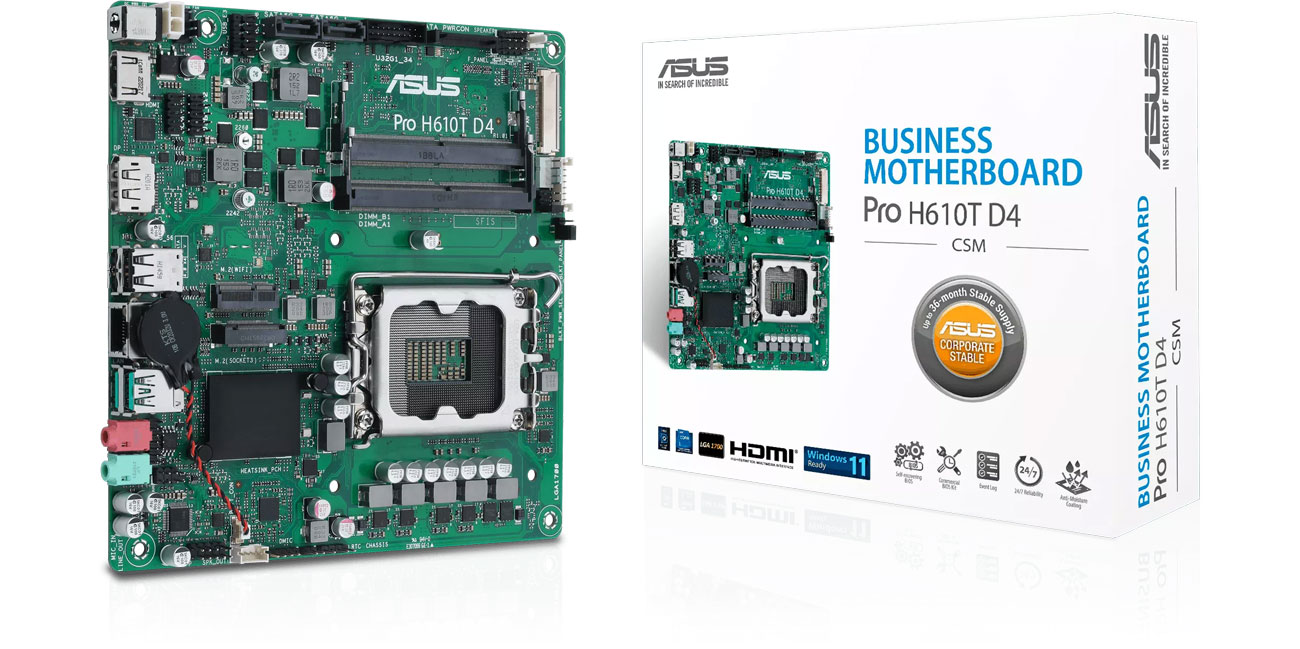 ASUS Pro H610T-CSM DDR4 Płyta główna box