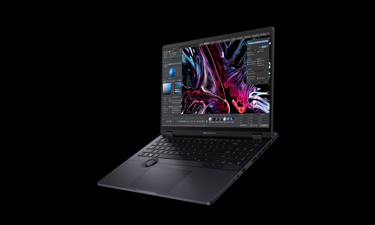 Екран ASUS ProArt Studiobook 16 з клавіатурою