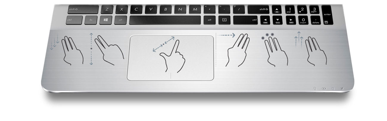 Laptop ASUS R540LA-XX345 intuicyjny touchpad Smart Gesture