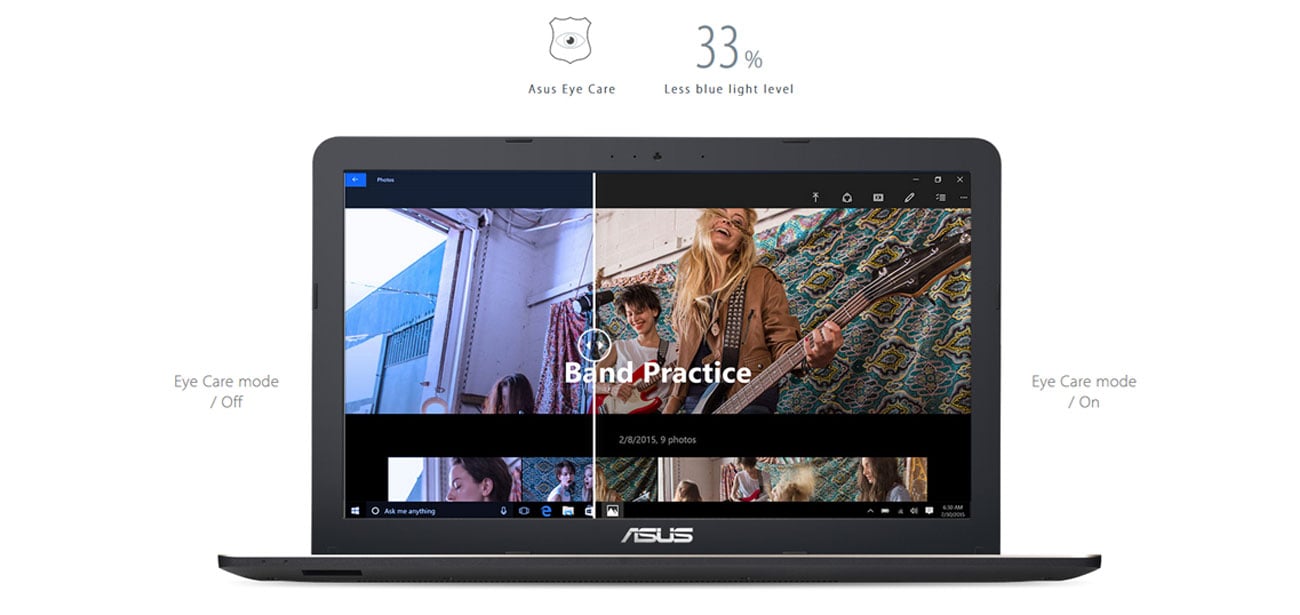 Laptop ASUS R540LA-XX345 Eye Care chroń swoje oczy