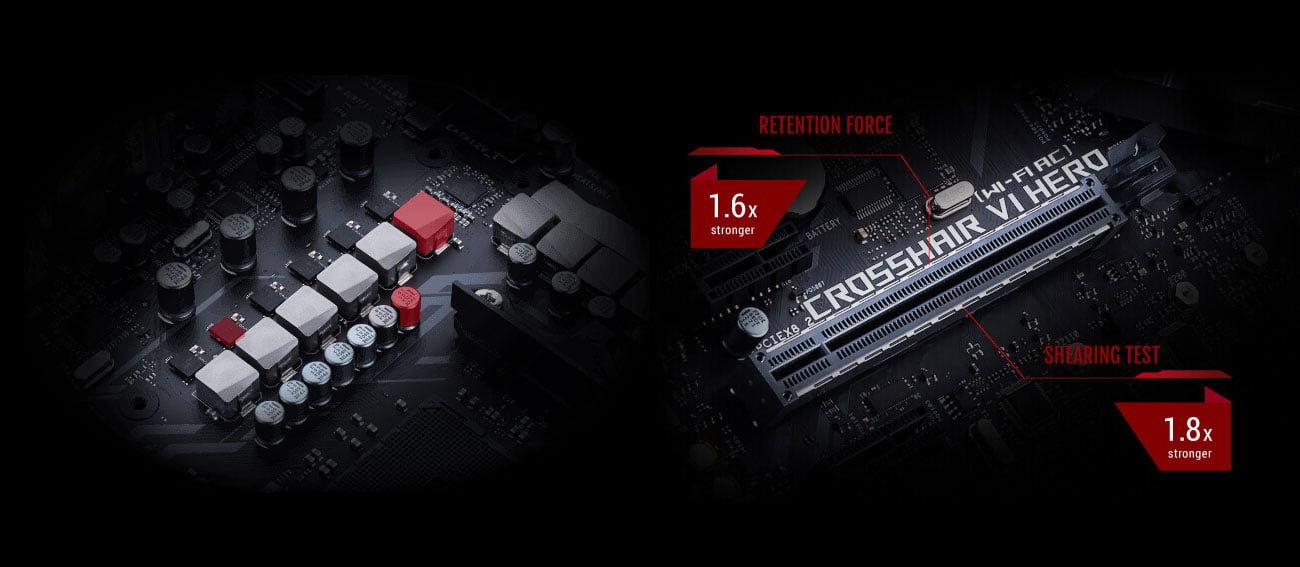 ASUS ROG CROSSHAIR VI HERO WI-FI AC Wzmocnienia
