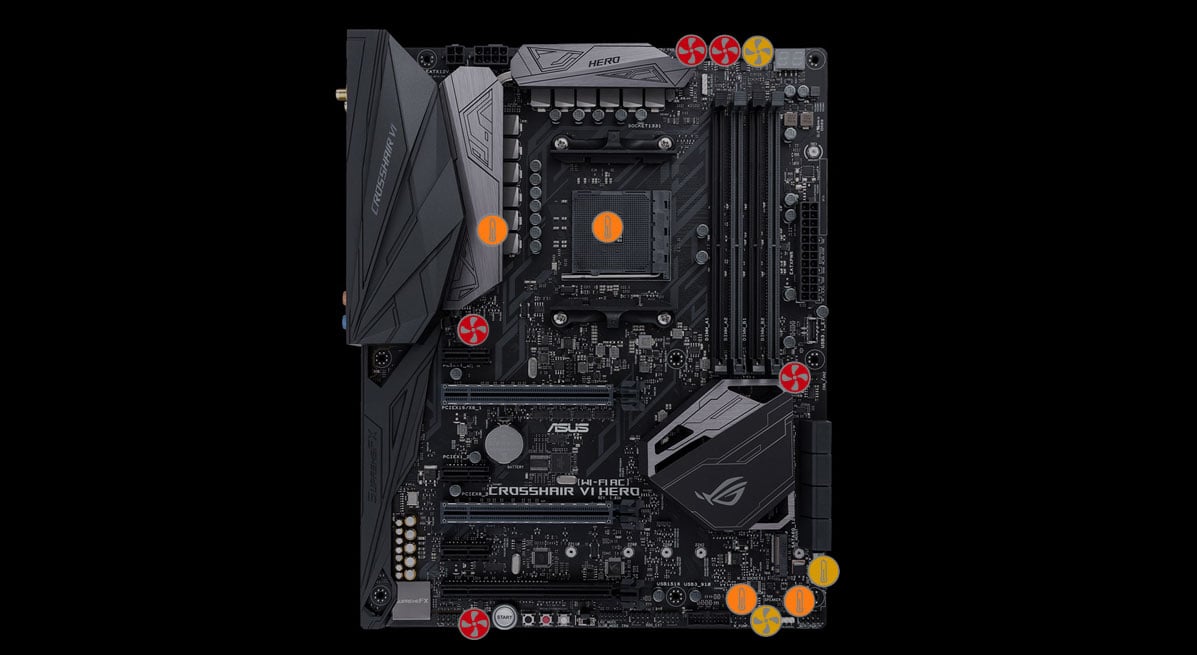 ASUS ROG CROSSHAIR VI HERO WI-FI AC Fan Xpert 4