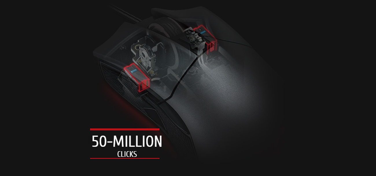 ASUS ROG Gladius II Przełączniki