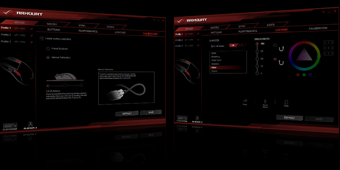 ASUS ROG Gladius II Aplikacja ROG Armoury