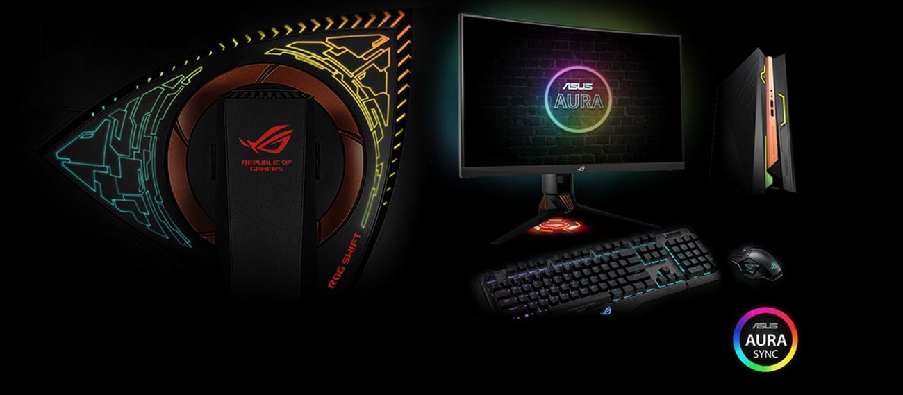 ASUS ROG PG27VQ Oświetlenie Aura Sync