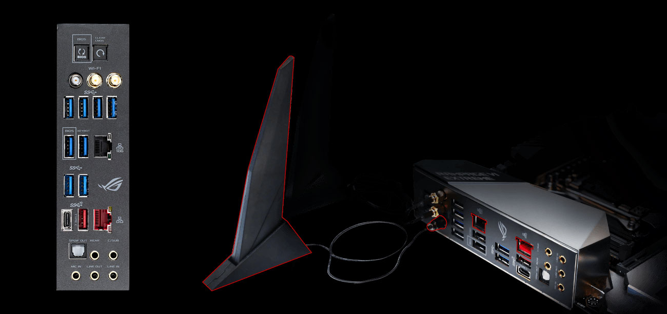 ASUS ROG RAMPAGE VI EXTREME Intel Ethernet LAN 10Gbps WiFi 802.11 ac ad