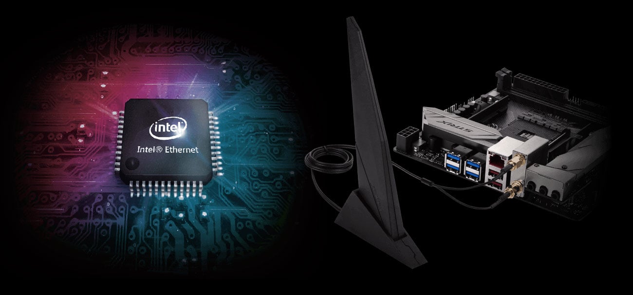 ASUS ROG STRIX B350-I GAMING Wi-Fi z MU-MIMO Intel LAN