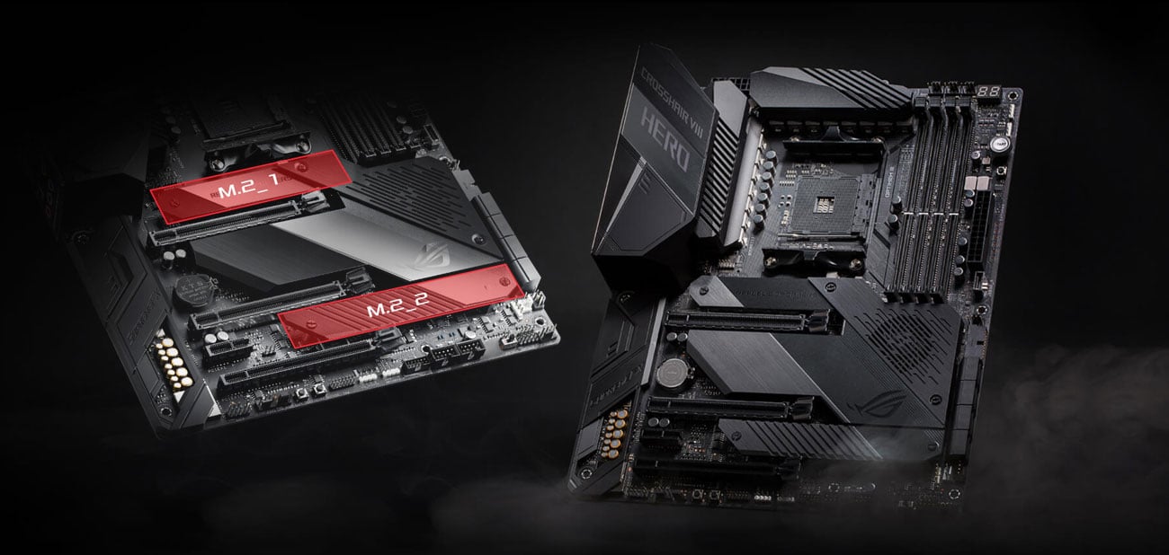 ASUS ROG Crosshair VIII Hero - Złącza PCI-E 4.0 M.2