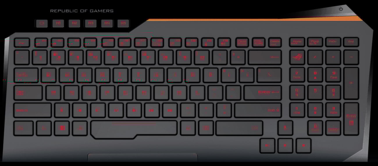 ASUS ROG G752VT klawaitura podświwetlana