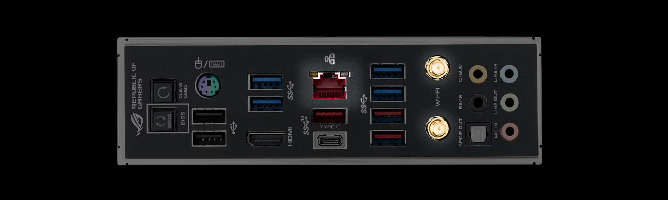 ASUS ROG MAXIMUS XI GENE Złącza LAN, Wi-Fi