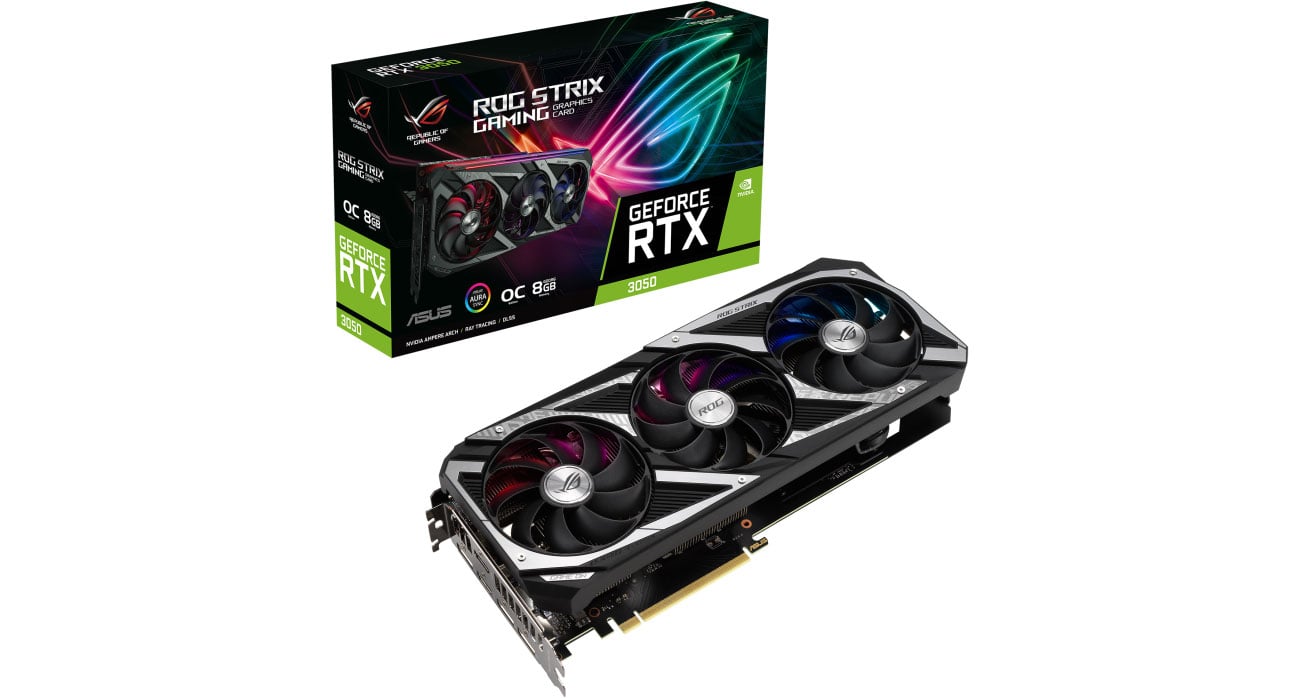 ASUS GeForce RTX 3050 ROG Strix OC 8 ГБ GDDR6 ROG-STRIX-RTX3050-O8G-GAMING