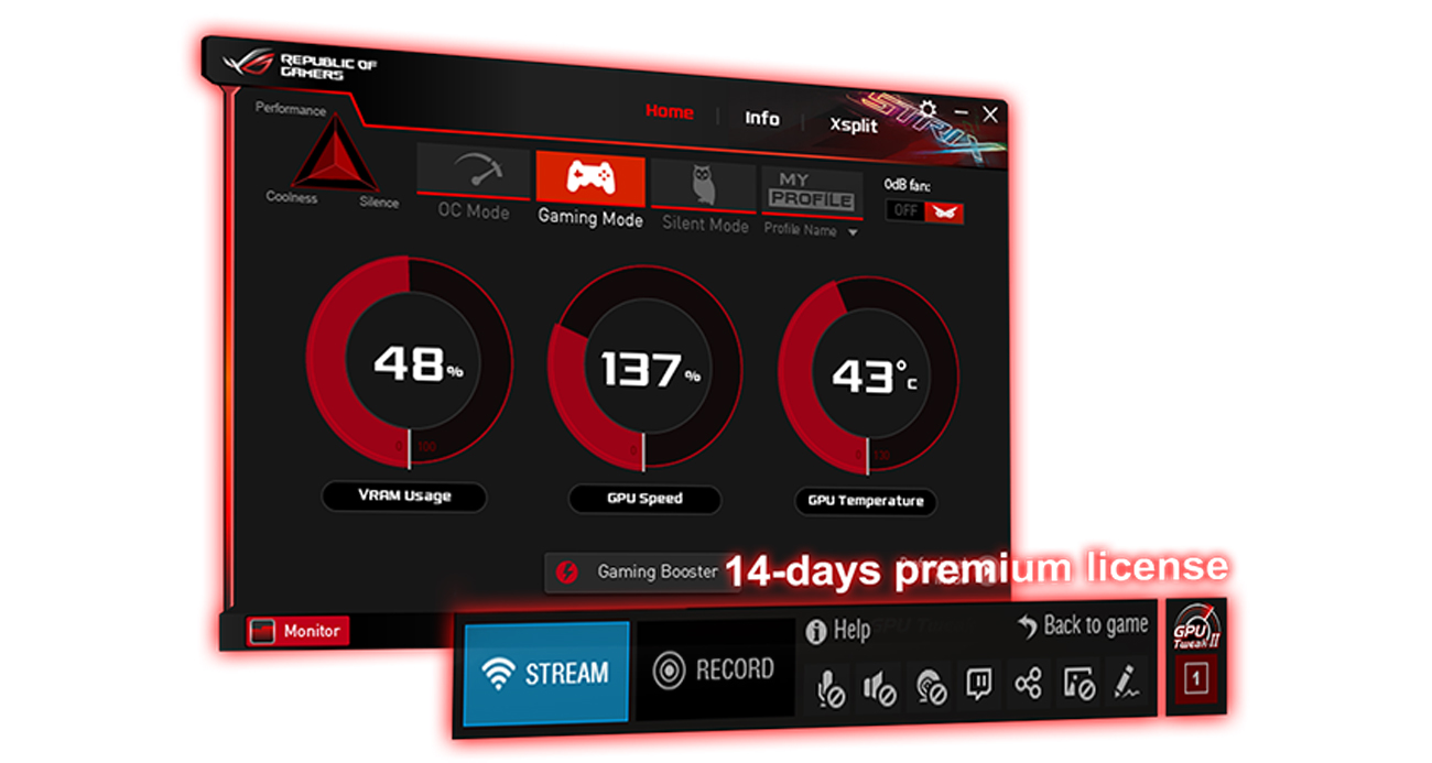 GPU Tweak II z Xsplit Gamecaster