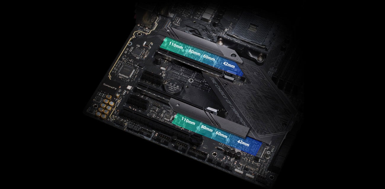 ASUS ROG STRIX X570-F GAMING - Złącza PCI-E 4.0 M.2
