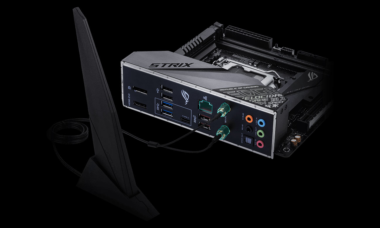 ASUS ROG STRIX Z390-I GAMING Łącznośc Wi-Fi i LAN