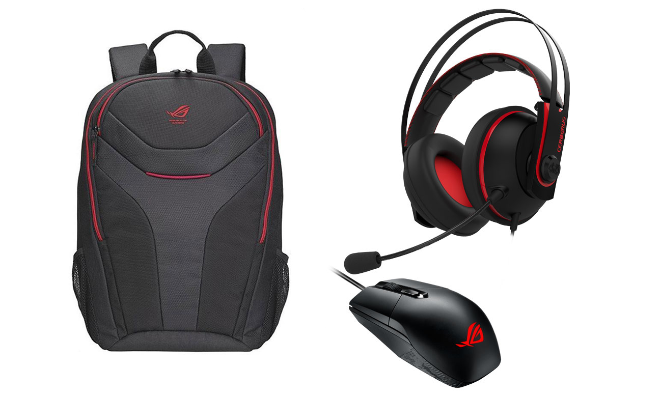 ASUS ROG Zephyrus M GM501 + plecak ROG, słuchawki Cerberus V2, mysz ROG Strix Impact