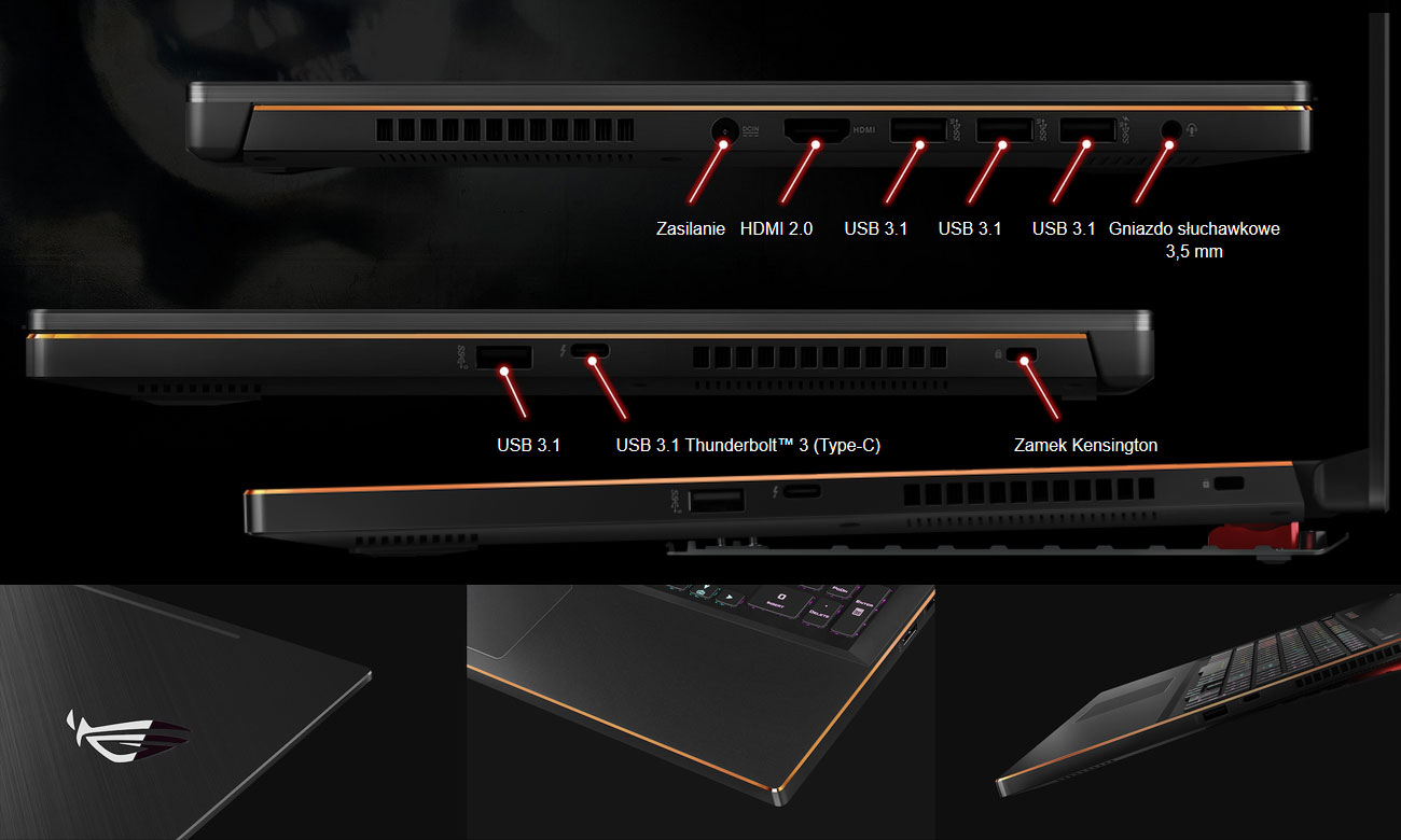 ASUS ROG Zephyrus M GM501 Potężny, mobilny i nowoczesny, Niezwykle smukły