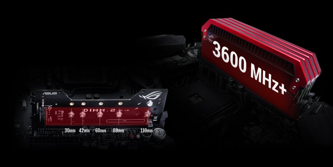MSI X399 ROG ZENITH EXTREME RAM 3600 MHz, moduły M.2